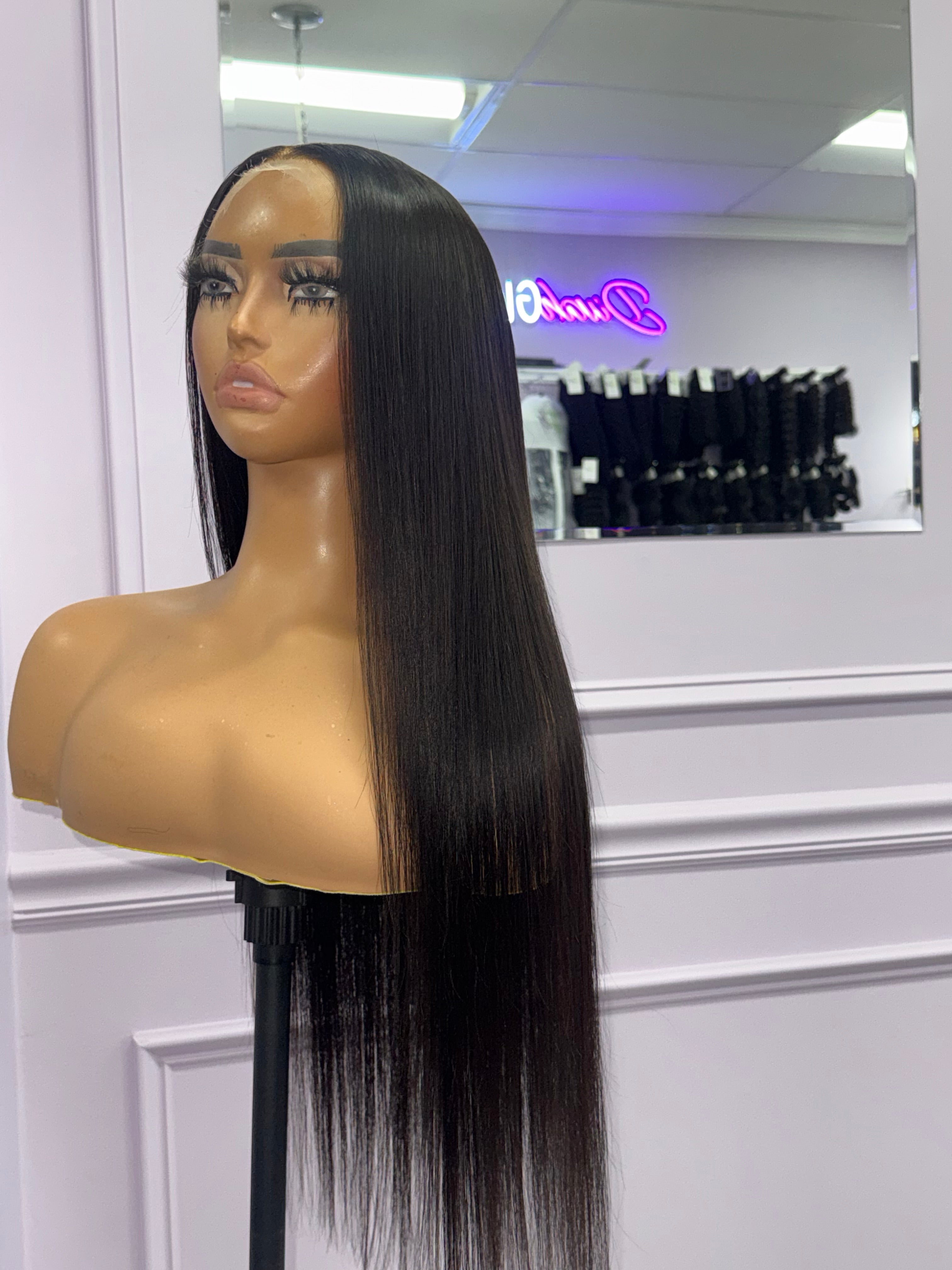 24” 5x5 HD BodyWave Lace Closure Wig! Pre bleached and Styled.