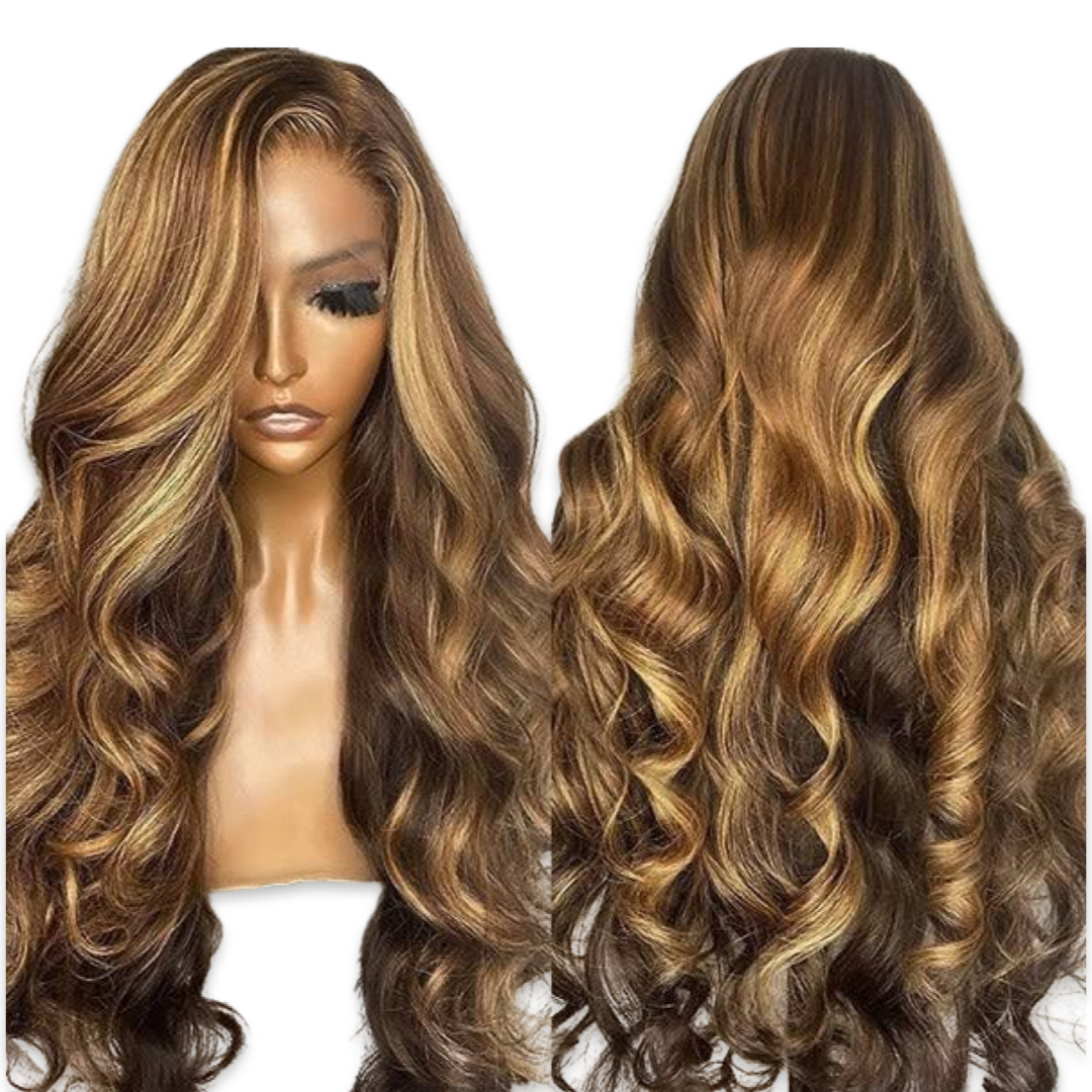 Brown/Blonde Highlights Frontal Wigs