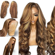 Brown/Blonde Highlights Frontal Wigs