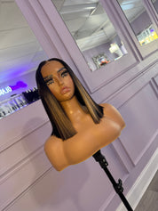12” 5x5 Lace Closure Bob Wig/ Highlights in front.